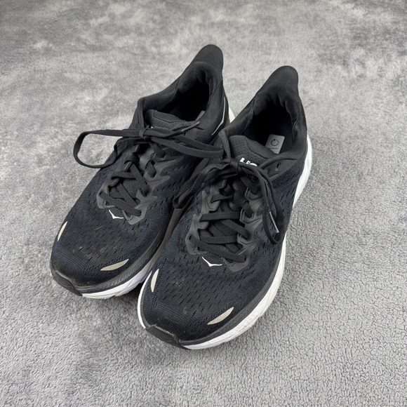 Hoka One One Shoes - Hoka One One Clifton 8 Shoes Womens Size 9.5B Black Running Sneakers Athletic